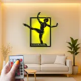 Décoration murale en métal personnalisée Danseuse de ballet avec rétroéclairage LED Cadeau pour danseurs Décor de studio ou de chambre