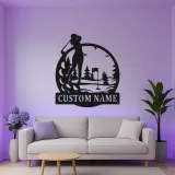 Custom Golfer LED Metal Sign | Personalized Golf Wall Art | Unique Gift for Golf Lover & Home Decor