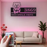 Custom Chow Chow Address Led Light Metal Wall Art Personalized Dog Lover Gift Outdoor Home Decor
