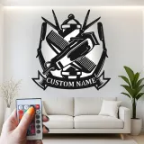 Custom Barber Tools Led Light Metal Wall Art Personalized Gift for Barbers Barber Shop Decor