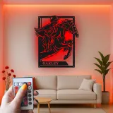 Personalized Equestrian LED Sign | Custom Horse Jumper Metal Art | Stable & Ranch Decor | Horse Lover Gift