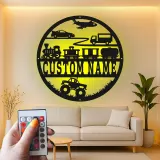Cartel de metal LED de transporte personalizado regalo para decoración de guardería o sala de juegos