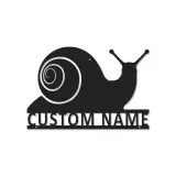 Cartel de metal personalizado de caracol | Decoración mural retroiluminada con LED | Regalo personalizado para jardinero | Decoración para patio y jardín