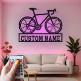Insegna in metallo LED personalizzata per ciclisti regalo per garage o decorazione per man cave