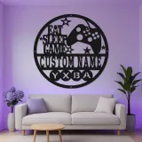 Insegna LED gamer personalizzata | Arte in metallo personalizzata per sala giochi | Decorazione luminosa con controller | Regalo per figlio adolescente