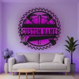 Décoration murale en métal personnalisée avec éclairage LED d'outils de menuisier 2