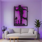 Insegna in metallo personalizzata con luce LED per giocatori di bowling - Regalo personalizzato per appassionati di bowling e decorazione per sale giochi