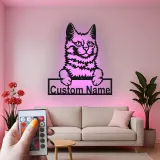 Décoration murale en métal personnalisée avec lumière LED pour les amoureux des animaux