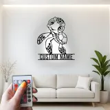 Custom Sea Turtle LED Sign | Metal Nursery Decor | Personalized Kids Room Light | Ocean Animal Wall Art