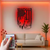 Personalisierte LED-beleuchtete Metall-Wandkunst mit Boxhandschuhen – Geschenk für Boxer, Fitnessstudio oder Männerhöhle