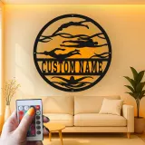 Custom Swimmer LED Metal Sign | Personalized Athlete Wall Art | Competitive Swimming Decor | Swim Team Coach Gift