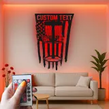 Custom Disc Golf Basket Led Light Metal Wall Art Gift for Disc Golf Enthusiast Game Room Decor