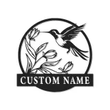 Personalized Hummingbird Metal Sign | LED Light Wall Art | Custom Nature Decor for Home & Office | Bird Lover Gift