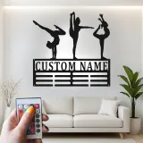 Insegna LED personalizzata per ginnastica | Arte murale in metallo personalizzata | Regalo per ginnasta per cameretta ragazza | Decorazione murale atleta