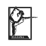 Gymnastics LED Metal Sign | Custom Name Wall Art for Girls Room | Personalized Gymnast Gift Light