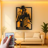 Décoration murale en métal LED personnalisée pour entraîneur - Cadeau pour entraîneurs, décoration de bureau pour passionnés de sport