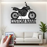 Insegna in metallo personalizzata moto con luce LED regalo per appassionati di motociclette, decorazione per garage o man cave