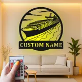 Décoration murale en métal personnalisée avec éclairage LED de cargo