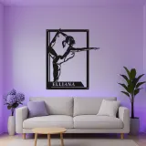 Gymnastics LED Metal Sign | Custom Name Wall Art for Girls Room | Personalized Gymnast Gift Light