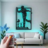 Insegna in metallo personalizzata con luce LED per giocatori di bowling - Regalo personalizzato per appassionati di bowling e decorazione per sale giochi