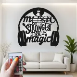 Cartel de metal LED con cita musical, regalo para amantes de la música, decoración para dormitorio o estudio