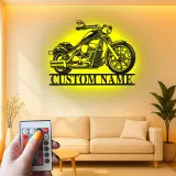 Insegna in metallo LED personalizzata per motociclisti, regalo per appassionati, decorazione per garage o man cave