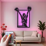 Cartel de metal LED personalizado para animadoras, regalo de animación para su habitación de adolescente o decoración de sala de animación