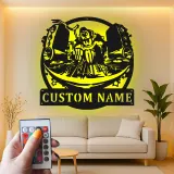 Cartel de metal personalizado con luz LED de tornamesa regalo para amantes de la música decoración de estudio o sala de juegos 1