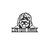 Cartel de metal LED personalizado de perro, regalo para amantes de las mascotas, decoración para salón o entrada 4