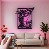 Cartel de metal LED de soldado femenino | Decoración patriótica personalizada | Cartel de nombre militar personalizado | Regalo para veteranos