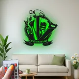 Cartel de metal personalizado con luz LED de juego de herramientas para regalo de manitas, decoración de garaje o taller 3