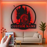 Insegna in metallo personalizzata per cacciatori e tacchini con luce LED regalo per appassionati di outdoor decorazione per cabin