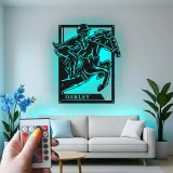 Personalized Equestrian LED Sign | Custom Horse Jumper Metal Art | Stable & Ranch Decor | Horse Lover Gift