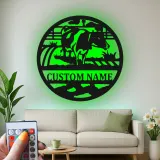 Insegna in metallo LED personalizzata Fattoria di Mucche - Regalo per Agricoltori, Decorazione Rustica per Fienile