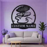 Insegna LED con Conchiglia di Ostrica | Arte Murale in Metallo Personalizzata | Decorazione Costiera Moderna per Casa al Mare, Salone e Spa | Regalo Nautico Personalizzato
