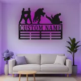 Insegna in metallo personalizzata LED Judo Grappling Regalo per Arti Marziali Decorazione per Palestra o Dojo
