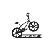 Custom BMX Bike Led Light Metal Wall Art Personalized Gift for Cyclists Garage or Bedroom Decor