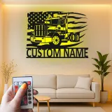 Insegna in metallo LED personalizzata per camion semi, regalo per camionisti, decorazione per garage o man cave 14