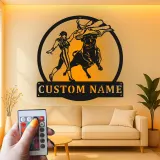Cartel de metal LED personalizado de Matador y Toro, regalo para entusiastas de la tauromaquia, decoración para sala de estar