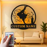 Insegna in metallo personalizzata con LED Breakdancer - Regalo per ballerini, decorazione per camera da letto o studio di danza