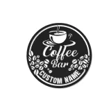 Cartel de metal personalizado con luz LED para bar de café, regalo personalizado para amantes del café, decoración de cocina