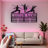 Arte Murale in Metallo per Arti Marziali Personalizzata | Insegna LED Personalizzata per Kung Fu | Regalo Decorativo per Dojo e Scuola di Karate