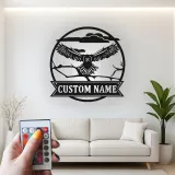 Custom Flying Owl LED Sign | Personalized Metal Wall Art | Wildlife Cabin Decor | Nature Lover Gift