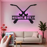 Insegna in metallo LED per manubri di moto personalizzata regalo per lui decorazione per garage o man cave
