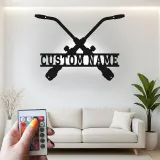 Personalisierte Motocross Metallschild | LED Dirtbike Wandkunst | Individuelle Fahrername Dekor | MX Garage Geschenk