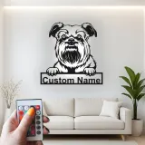Cartel de metal personalizado con luz LED Brussels Griffon, regalo para amantes de los perros, decoración de sala de estar para mascotas