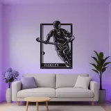 Personalized Field Hockey Sign | LED Metal Wall Art | Custom Player Name | Game Room Decor & Athlete Gift