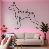 Insegna in metallo LED personalizzata per Doberman Pinscher - Regalo unico per amanti dei cani - Decorazione per soggiorno