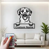 Personalisierte Labrador LED-Licht Metall-Wandkunst für Hundeliebhaber