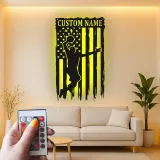 Insegna in metallo personalizzata con luce LED per giocatore di basket - Regalo sportivo per atleti e decorazione per sala giochi